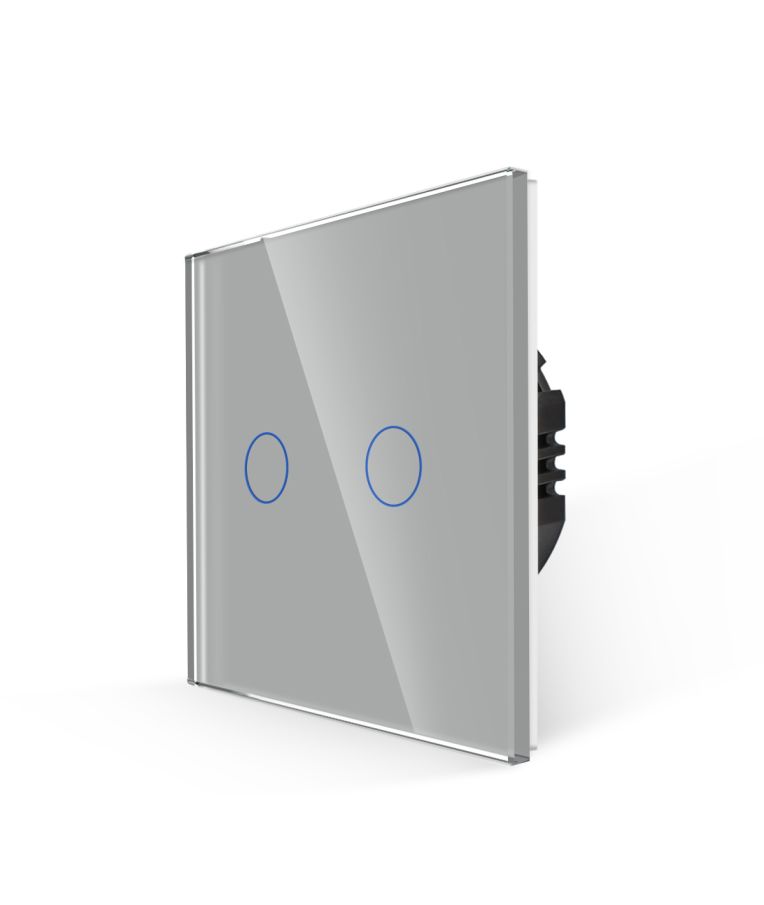 WiFi dvipolis sensorinis jungiklis Feelspot, pilkas 800W 2