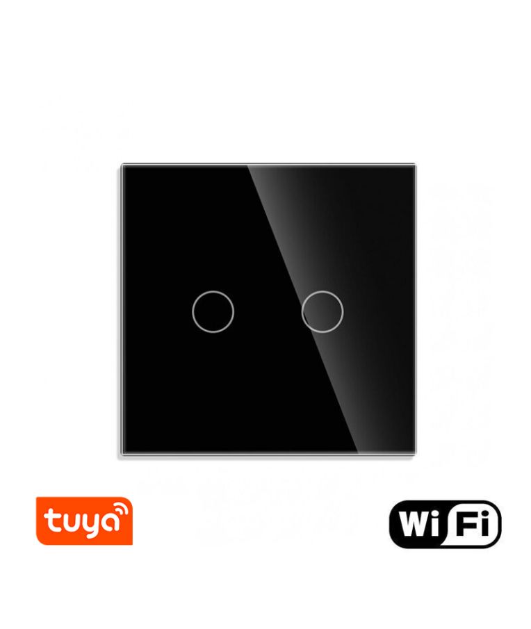 WiFi dvipolis sensorinis jungiklis Feelspot, juodas 800W 1
