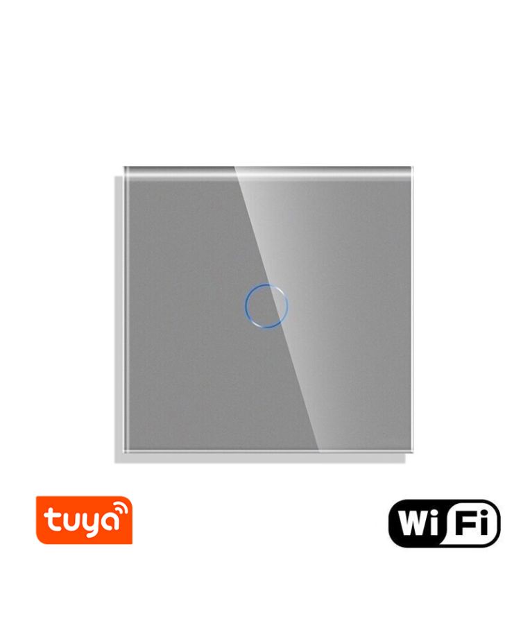 WiFi vienpolis sensorinis jungiklis Feelspot, pilkas 800W 1