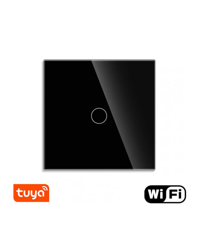 WiFi vienpolis sensorinis jungiklis Feelspot, juodas 800W 1