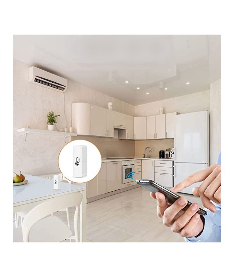 Temperatūros ir drėgmės jutiklis Feelspot FS-TH03W WiFi, Tuya 3