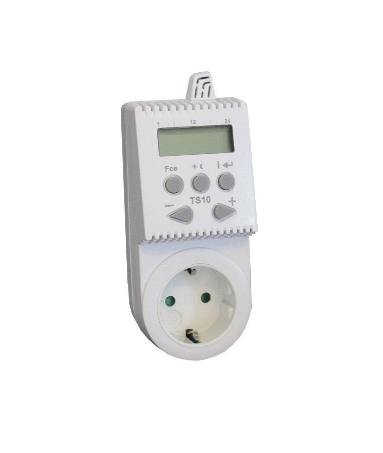 Kištukinis programuojamas patalpos termostatas (termoreguliatorius) TS10, 16A 1