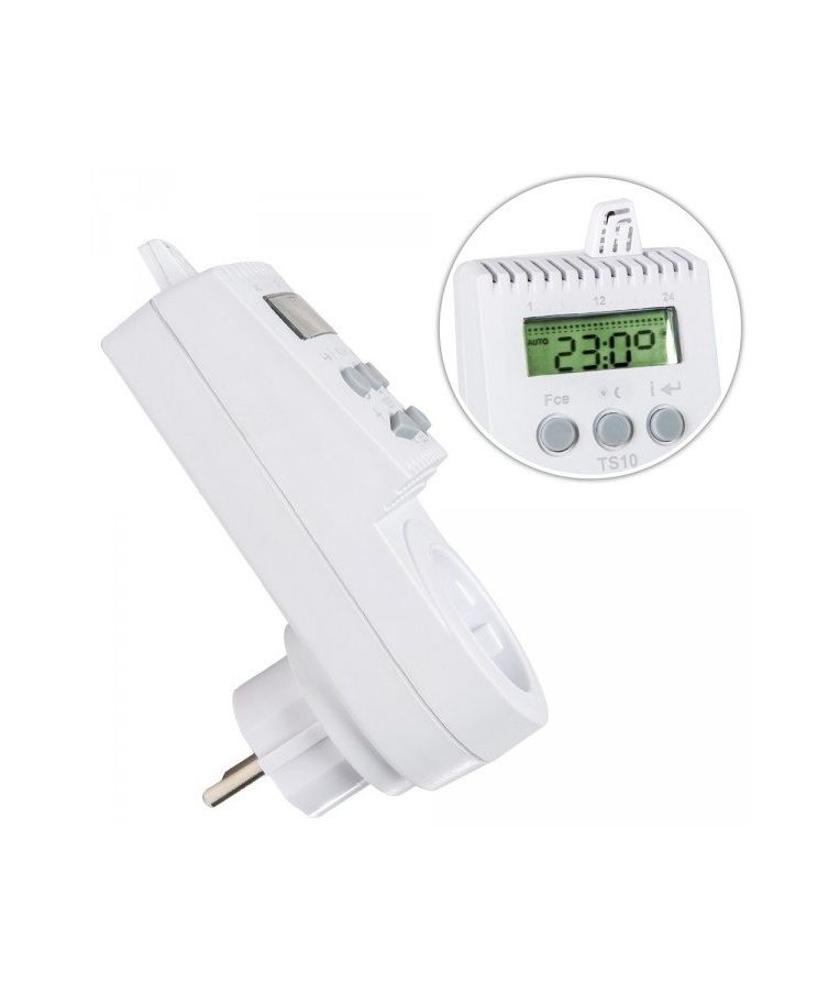 Kištukinis programuojamas patalpos termostatas (termoreguliatorius) TS10, 16A 3