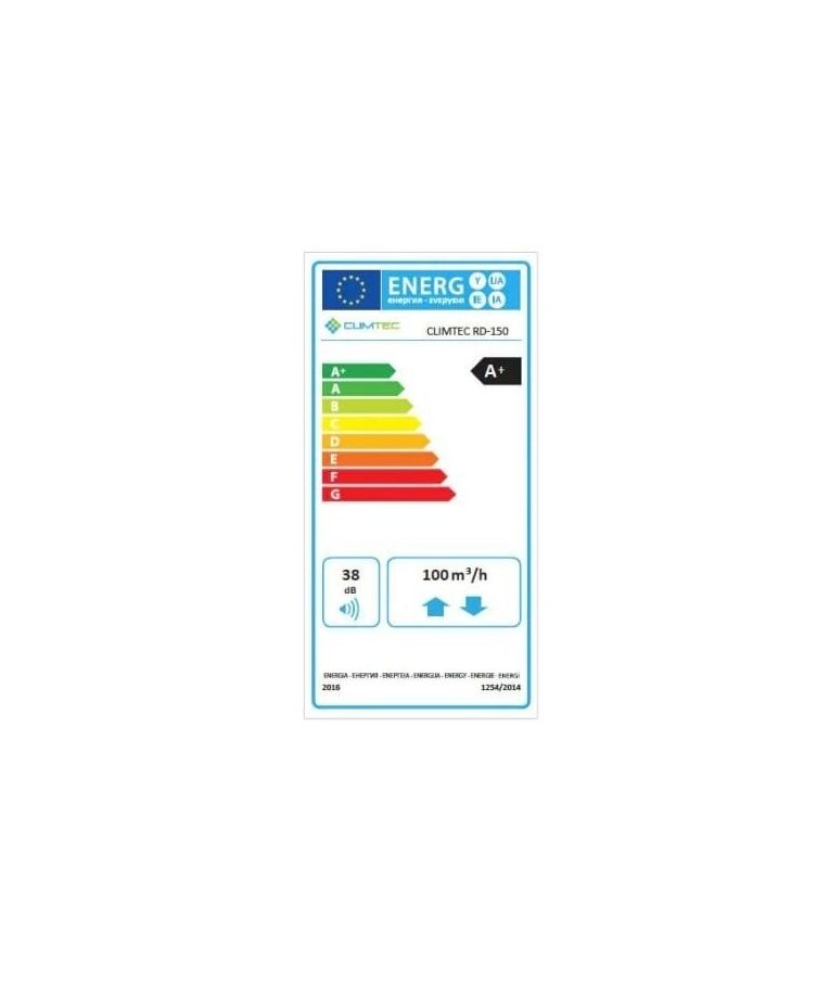 Sieninis mini rekuperatorius Climtec RD 150 Standard
