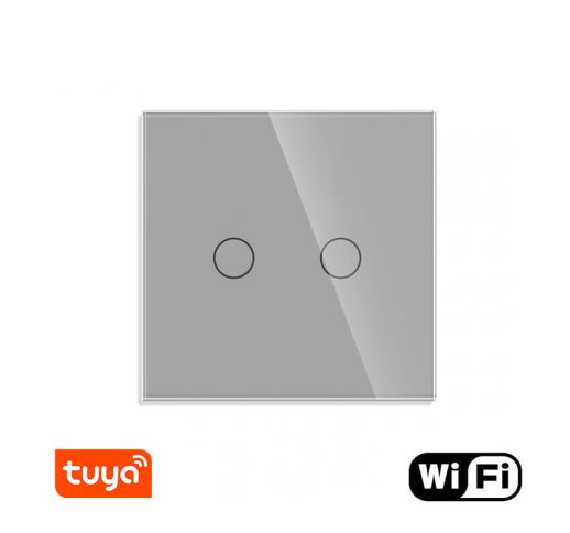 WiFi dvipolis sensorinis jungiklis Feelspot, pilkas 800W