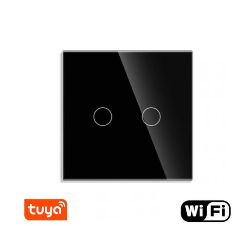 WiFi dvipolis sensorinis jungiklis Feelspot, juodas 800W