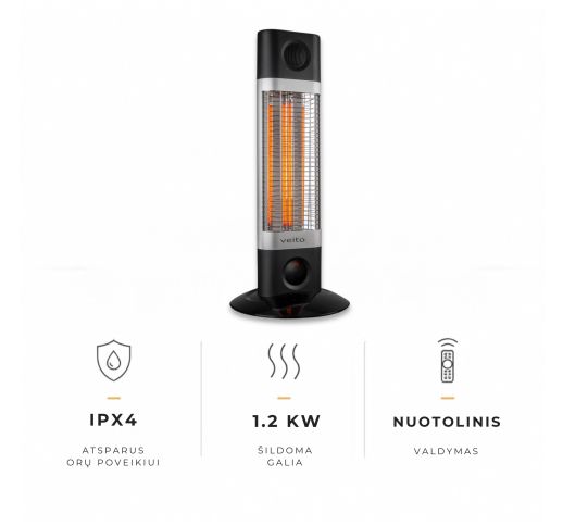 Anglies pluošto infraraudonųjų spindulių šildytuvas Veito CH1200 RT