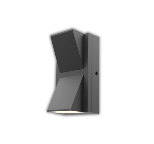 Sieninis lauko šviestuvas Braytron VEKTA LED, 12 W, tamsiai pilkas