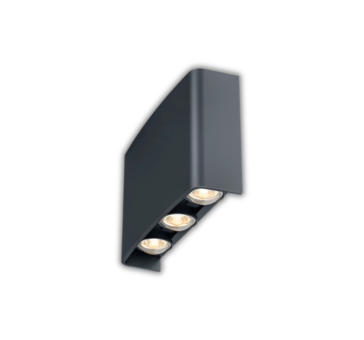 Sieninis lauko šviestuvas Braytron VECTOR LED, 6 W, tamsiai pilkas