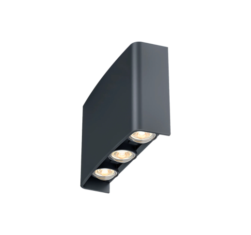 Sieninis lauko šviestuvas Braytron VECTOR LED, 6 W, tamsiai pilkas