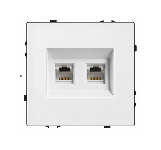 Dvigubas interneto lizdas CAT 6 Feelspot FSIN2CAT6W, baltas