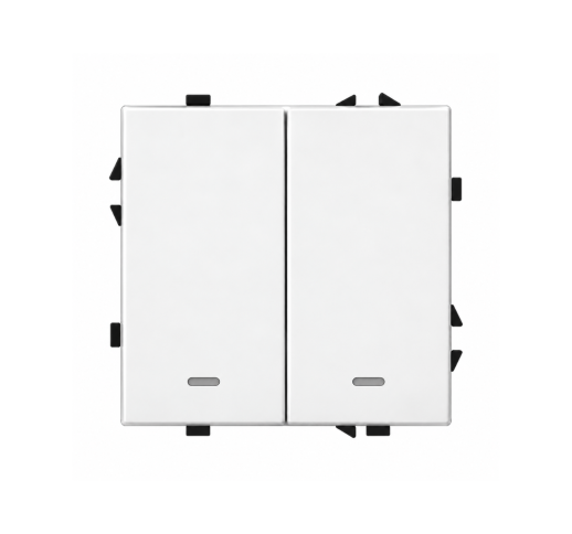 Dvipolis išmanus mechaninis jungiklis Feelspot FSMJZ2W Zigbee, Tuya, 1000W, baltas