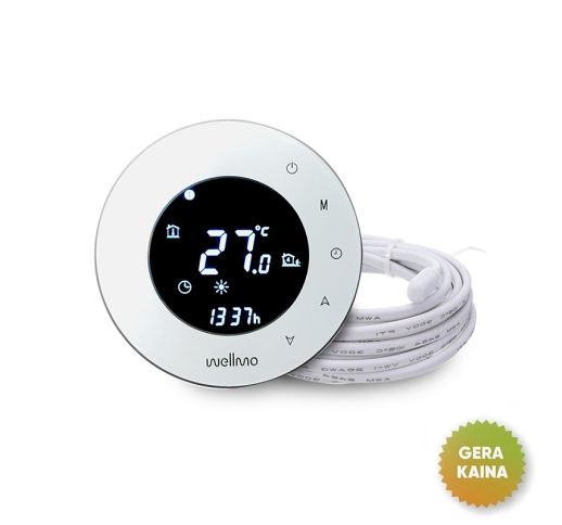 Elektroninis programuojamas termostatas (termoreguliatorius) Wellmo WTH93.36 (prekė su trūkumais)