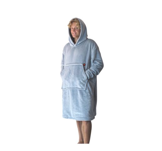 Šildantis minkštas pončas Glovii GU1G su USB jungtimi, pilkas