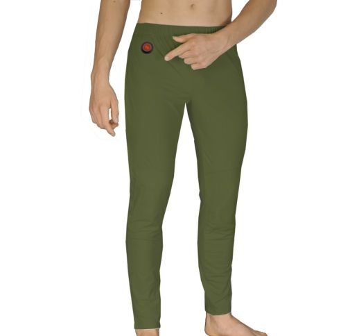 Šildančios kelnės Glovii GP1C su baterija, žalios