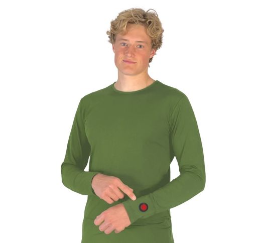 Šildomi marškinėliai Glovii GJ1C su baterija, žali