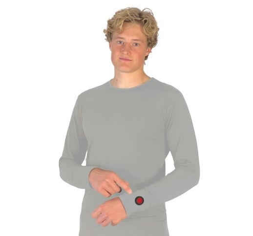 Šildomi marškinėliai Glovii GJ1G su baterija, pilki