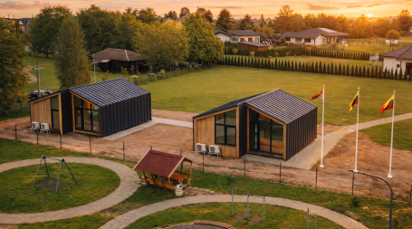 Infraraudonųjų spindulių grindinio šildymo sprendimas moduliniame name