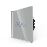WiFi tripolis sensorinis jungiklis Feelspot, pilkas 800W 3