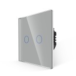 WiFi dvipolis sensorinis jungiklis Feelspot, pilkas 800W 2