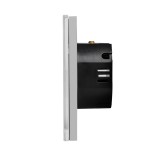 WiFi dvipolis sensorinis jungiklis Feelspot, pilkas 800W 4