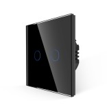 WiFi dvipolis sensorinis jungiklis Feelspot, juodas 800W 2