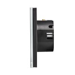 WiFi dvipolis sensorinis jungiklis Feelspot, juodas 800W 6
