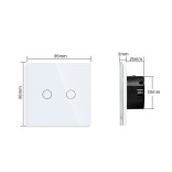 WiFi dvipolis sensorinis jungiklis Feelspot, baltas 800W 6