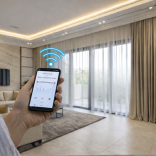 Išmanusis elektrinis karnizas užuolaidoms (4m) Feelspot FS-CMK04W WiFi, Tuya