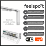 Išmanusis elektrinis karnizas užuolaidoms (4m) Feelspot FS-CMK04W WiFi, Tuya