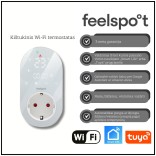 Kištukinis Wi-Fi termostatas Feelspot WH22.09 Tuya (prekė su trūkumais)