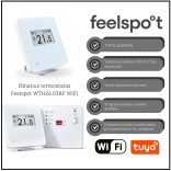 Išmanus programuojamas termostatas Feelspot WTH26.03RF WiFi, Tuya