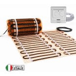 Grindinio šildymo tinklelis Warmset BLACK, 85W + neprogram. termostatas Feelspot WTH71.36