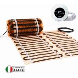 Grindinio šildymo tinklelis Warmset BLACK, 85W ir termostatas Feelspot WTH93.36