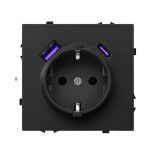 Kištukinis lizdas su USB A+C jungtimis Feelspot FSKL1A1CB, 20W, juodas 1