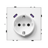 Kištukinis lizdas su USB C+C jungtimis Feelspot FSKL1CCW, 20W, baltas 1