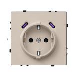 Kištukinis lizdas su USB C+C jungtimis Feelspot FSKL1CCCA, 20W, kašmyro 1