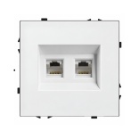 Dvigubas interneto lizdas CAT 6 Feelspot FSIN2CAT6W, baltas 1
