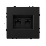 Dvigubas interneto lizdas CAT 6 Feelspot FSIN2CAT6B, juoda 1