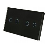 Dvivietis dvipolis sensorinis jungiklio dangtelis Feelspot, juodas 2