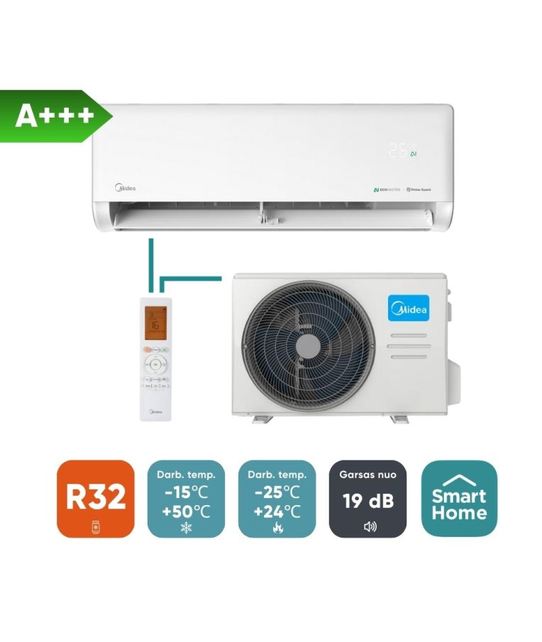 Oro kondicionierius / oras-oras šilumos siurblys Midea EZ (Split komplektai)