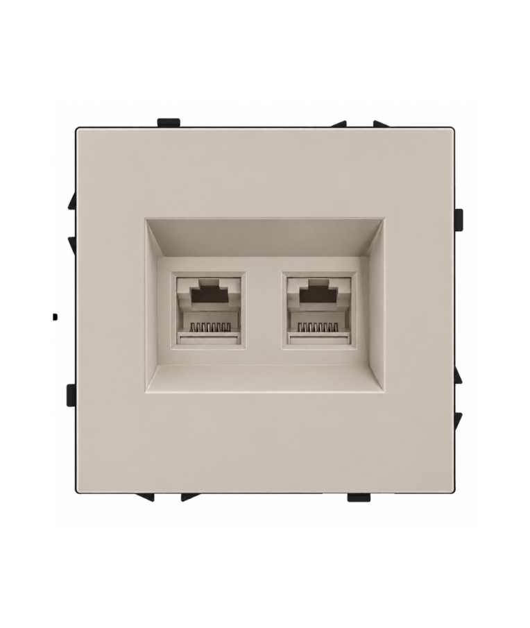 Dvigubas interneto lizdas CAT 6 Feelspot FSIN2CAT6CA, kašmyro 1