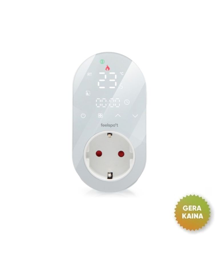 Kištukinis Wi-Fi termostatas Feelspot WH22.09 Tuya (prekė su trūkumais)
