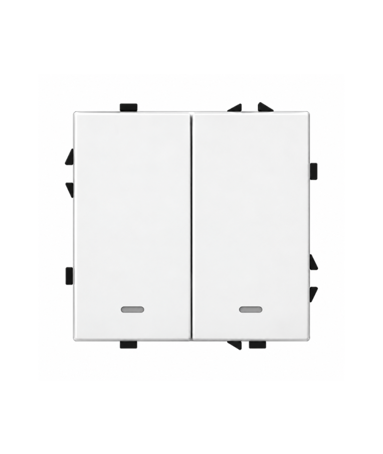 Dvipolis išmanus mechaninis jungiklis Feelspot FSMJZ2W Zigbee, Tuya, 1000W, baltas 1