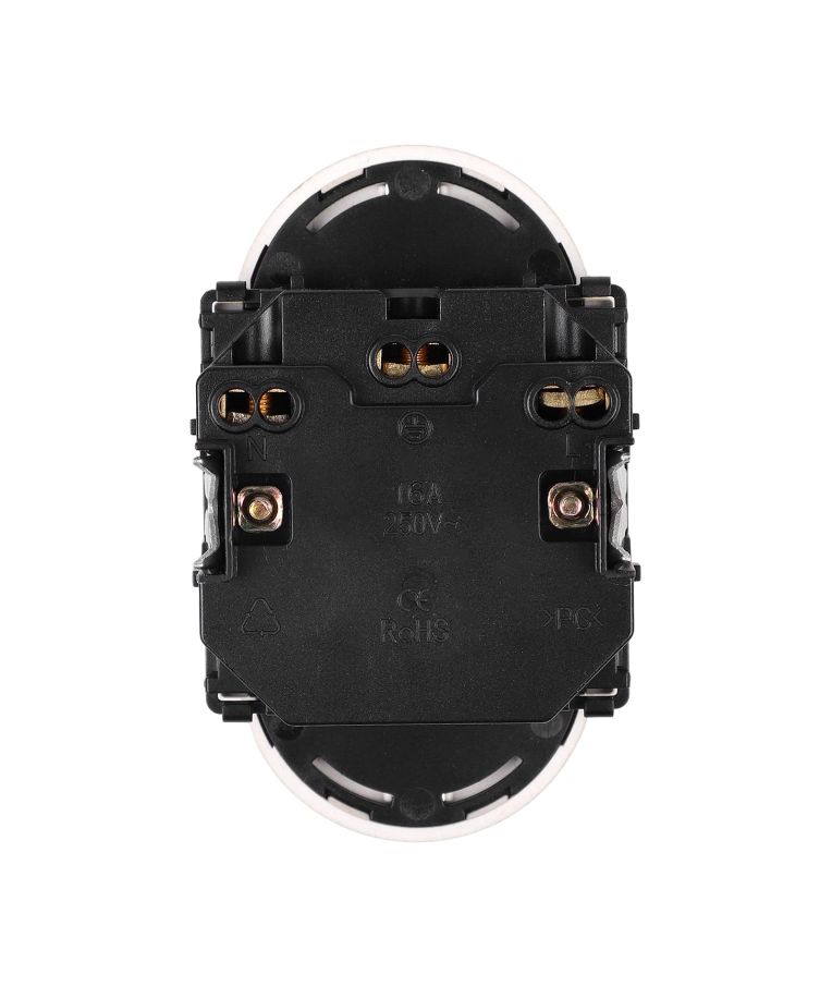 Dvigubas kištukinis lizdas Feelspot FSKL210B, juodas