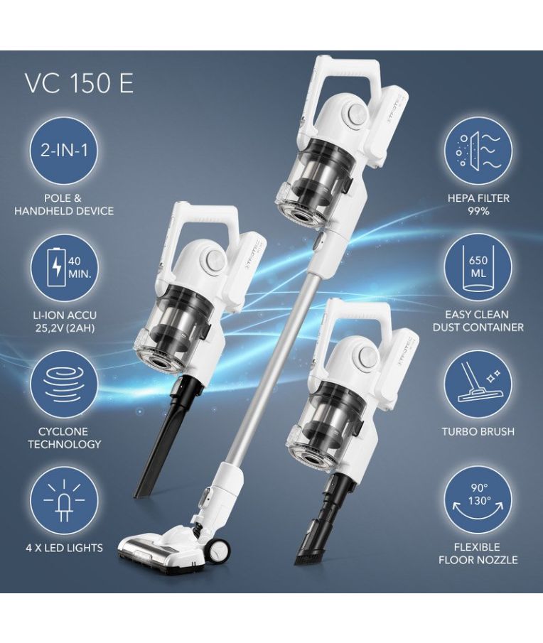 Belaidis dulkių siurblys - šluota Trotec VC 155 E (prekė su trūkumais) 11