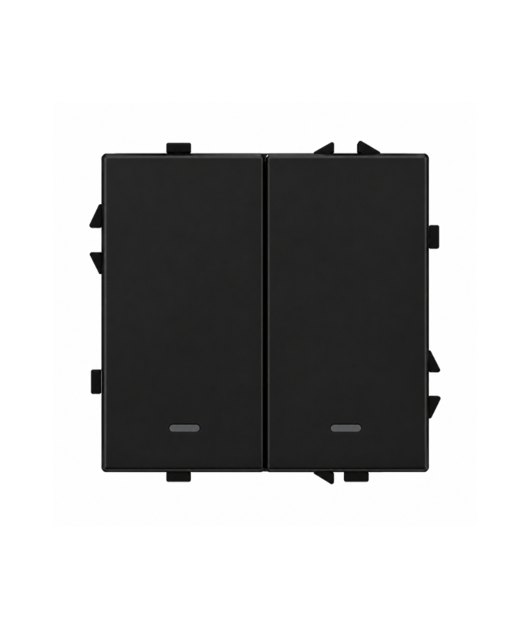 Dvipolis išmanus mechaninis jungiklis Feelspot FSMJZ2B Zigbee, Tuya, 1000W, juodas 1