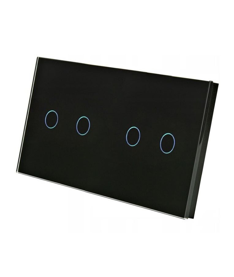 Dvivietis dvipolis sensorinis jungiklio dangtelis Feelspot, juodas 2