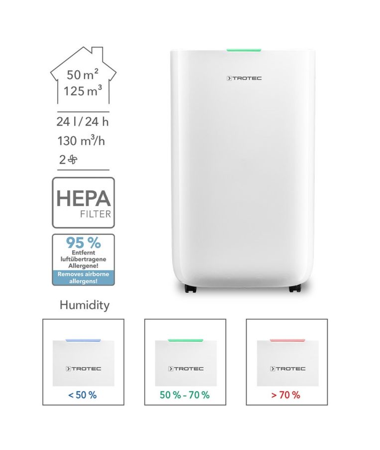 Kondensacinis oro sausintuvas Trotec TTK 70 HEPA 7