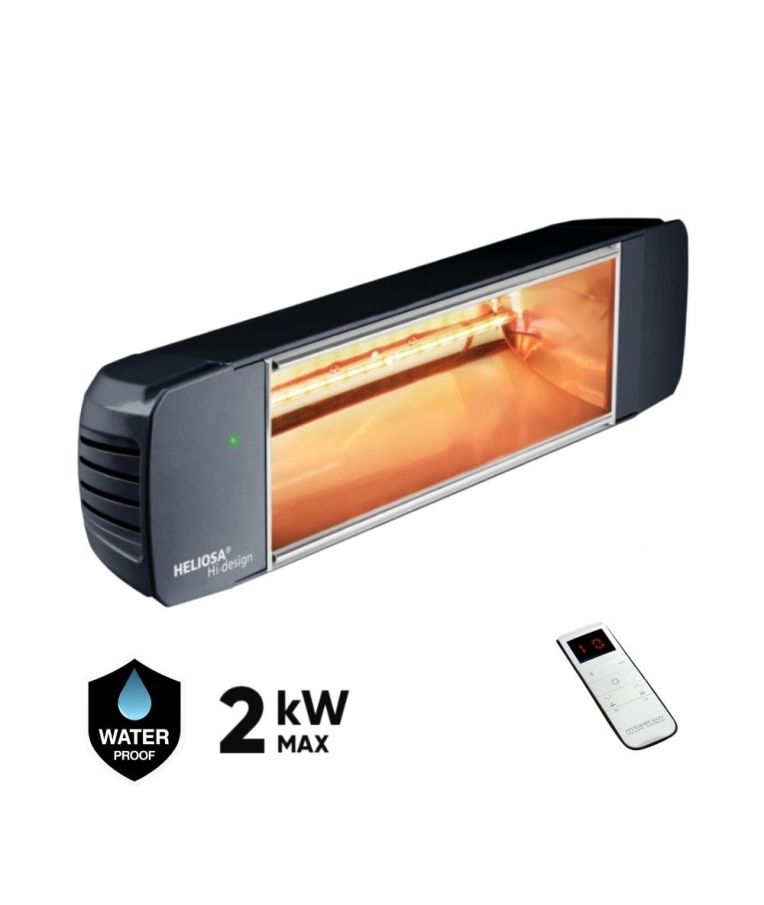 Halogeninis infraraudonųjų spindulių šildytuvas Heliosa Hi Design 77 Radio 1